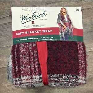 Woolrich Cozy Blanket Wrap One Size Luxe‎ Softness Travel Friendly NWT